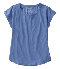 L.L.Bean Women's Streamside Tee, Short-Sleeve Ruched Crew CLOTHING