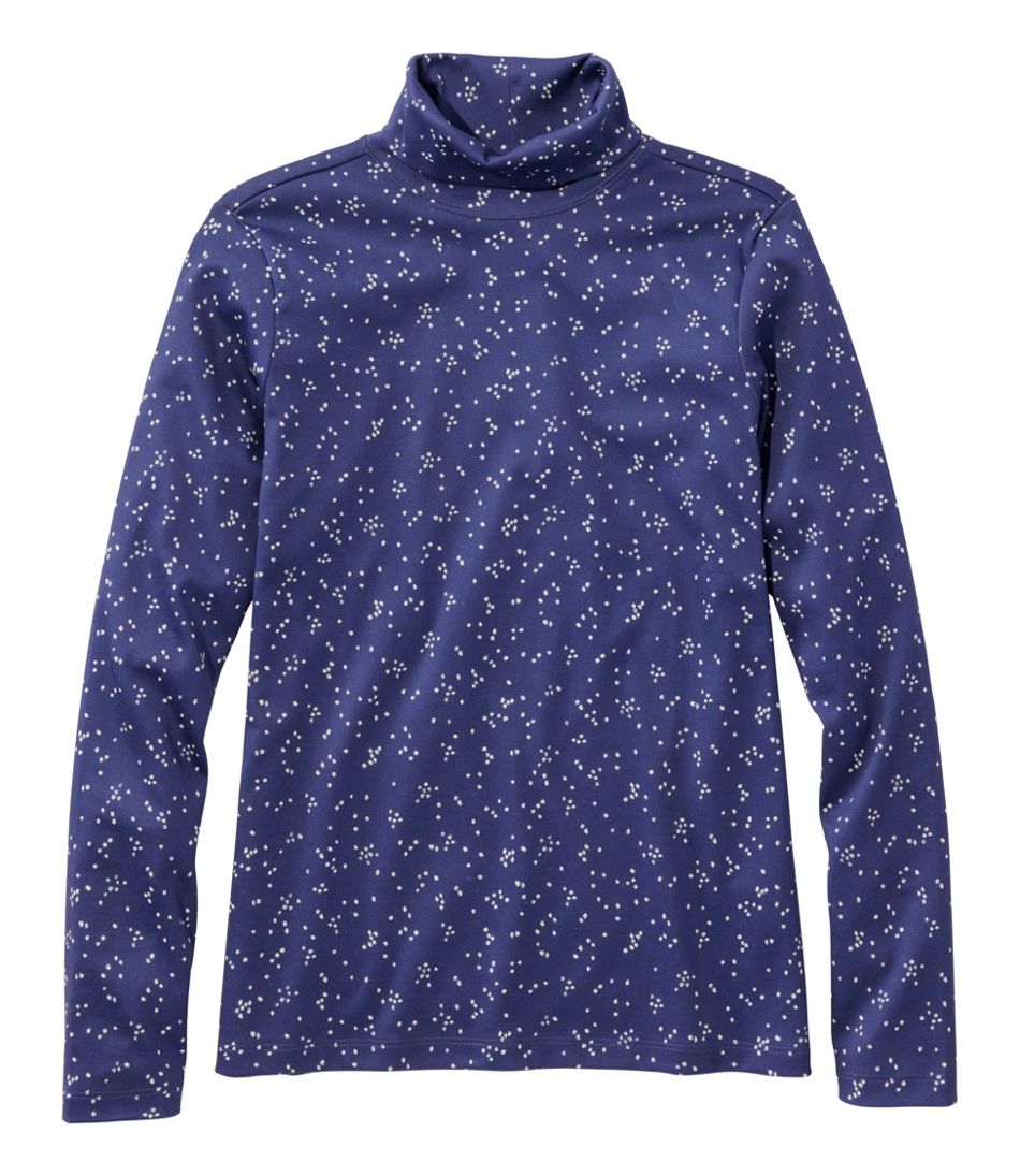 L.L.Bean Women's Pima Cotton Turtleneck, Long-Sleeve Print CLOTHING|SALE