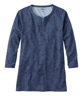 L.L.Bean Women's Tee, Three-Quarter-Sleeve Splitneck Tunic Print CLOTHING