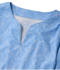 L.L.Bean Women's Pima Cotton Tunic, Three-Quarter-Sleeve Splitneck Print CLOTHING|SALE
