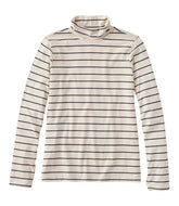 L.L.Bean Women's Soft Stretch Supima-Blend Tee, Turtleneck Stripe CLOTHING|SALE