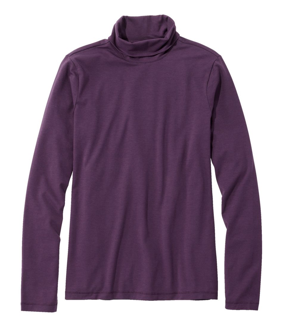 L.L.Bean Women's Soft Stretch Supima-Blend Tee, Turtleneck CLOTHING|SALE
