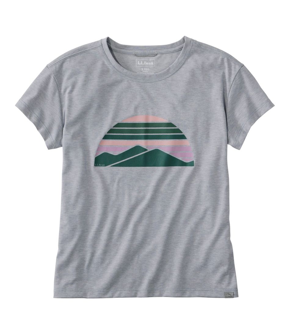 L.L.Bean Women's Vista Camp Tee, Short-Sleeve Graphic Crew CLOTHING