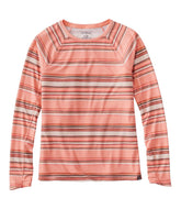 L.L.Bean Women's Everyday SunSmart® Tee, Crewneck Long-Sleeve Stripe CLOTHING|SALE