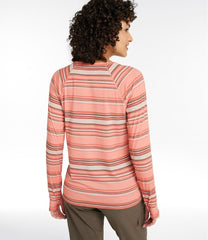 L.L.Bean Women's Everyday SunSmart® Tee, Crewneck Long-Sleeve Stripe CLOTHING|SALE