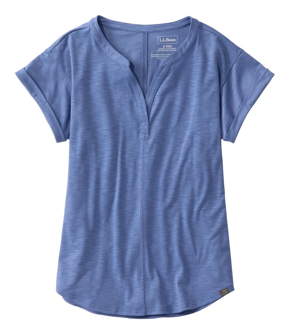 L.L.Bean Women's Streamside Tee, Short-Sleeve Splitneck CLOTHING|SALE