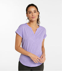 L.L.Bean Women's Streamside Tee, Short-Sleeve Splitneck CLOTHING|SALE