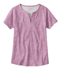 L.L.Bean Women's Tee, Short-Sleeve Notch-Neck Print CLOTHING|SALE