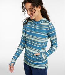 L.L.Bean Women's Everyday SunSmart® Hooded Pullover, Long-Sleeve Stripe CLOTHING|SALE