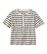 L.L.Bean Women's Signature Slub Tee, Short-Sleeve Henley Novelty CLOTHING|SALE