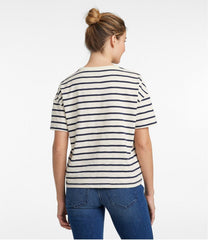 L.L.Bean Women's Signature Slub Tee, Short-Sleeve Henley Novelty CLOTHING|SALE
