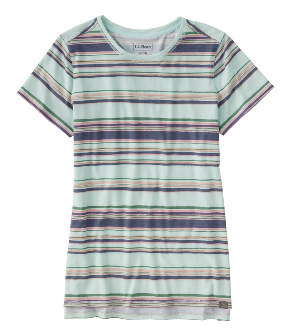 L.L.Bean Women's Everyday SunSmart® Tee, Short-Sleeve Stripe CLOTHING|SALE