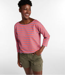 L.L.Bean Women's Heritage Mariner Top, Boatneck Three-Quarter-Sleeve Stripe CLOTHING|SALE