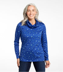 L.L.Bean Women's Pima Cotton Tee, Long-Sleeve Cowlneck Print CLOTHING|SALE