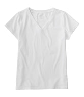 L.L.Bean Women's Soft Stretch Supima-Blend Tee, Short-Sleeve V-Neck CLOTHING