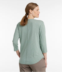 L.L.Bean Women's Streamside Tee, Three-Quarter-Sleeve Splitneck CLOTHING|SALE