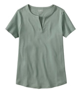 L.L.Bean Women's Tee, Short-Sleeve Notch-Neck CLOTHING