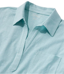 L.L.Bean Women's Linen/Cotton Tee, Three-Quarter-Sleeve Splitneck Polo CLOTHING