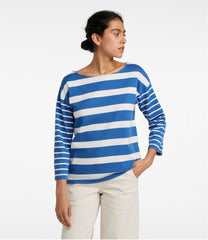 L.L.Bean Women's Heritage Mariner Top, Boatneck Three-Quarter-Sleeve Blocked Stripe CLOTHING|SALE