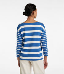 L.L.Bean Women's Heritage Mariner Top, Boatneck Three-Quarter-Sleeve Blocked Stripe CLOTHING|SALE