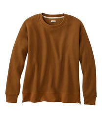 L.L.Bean Women's Birchwood Brushed Waffle Top, Crewneck CLOTHING|SALE