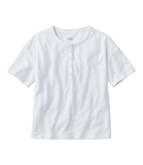 L.L.Bean Women's Signature Slub Tee, Short-Sleeve Henley CLOTHING|SALE