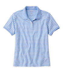 L.L.Bean Women's Premium Double L Polo, Short-Sleeve Relaxed Fit Stripe CLOTHING