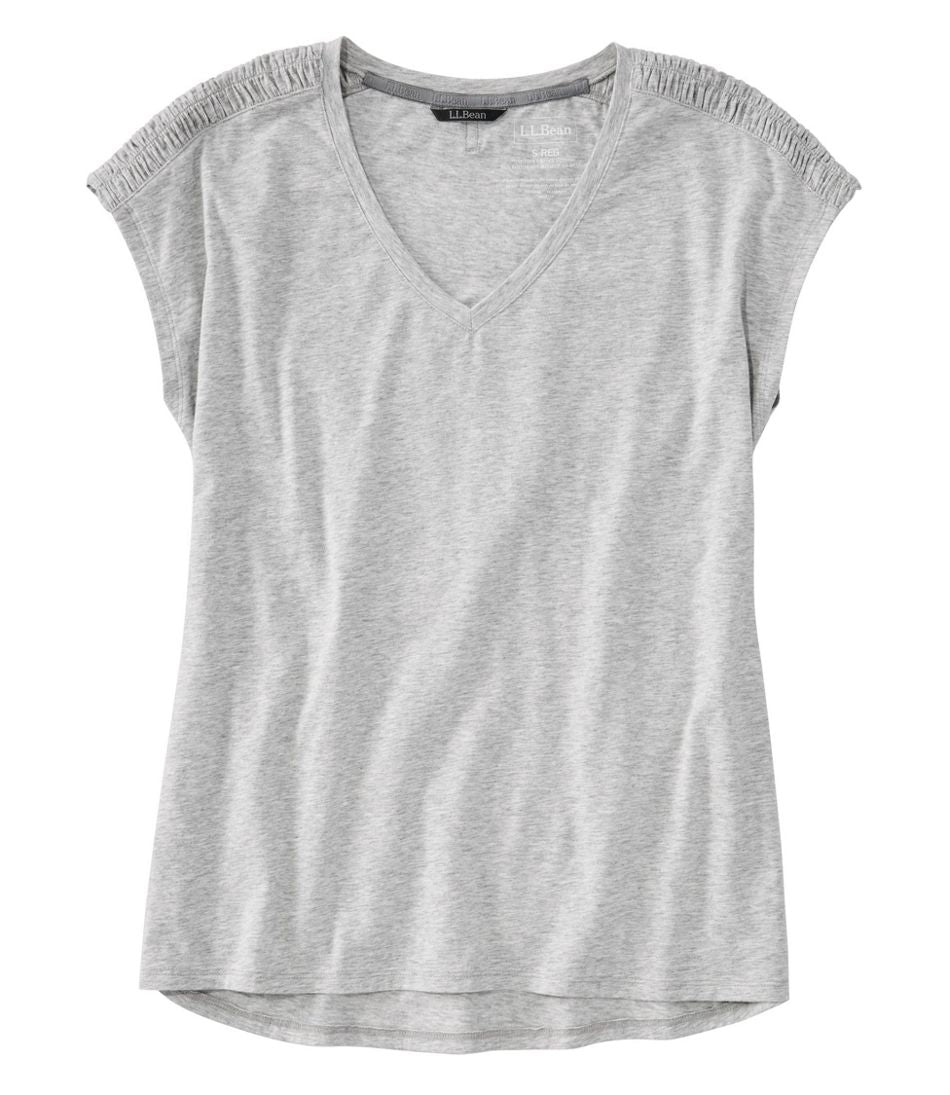 L.L.Bean Women's Beyond Soft V-Neck Tee, Short Sleeve CLOTHING|SALE