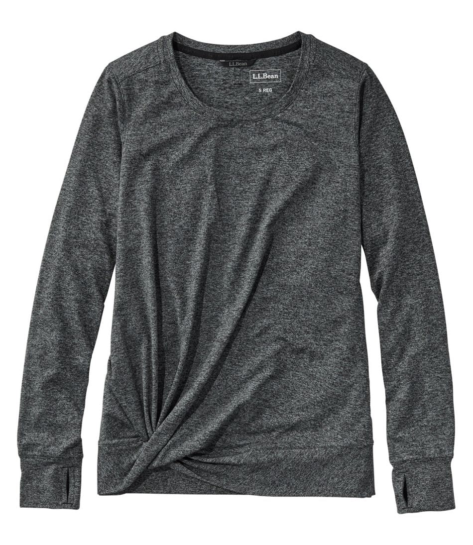 L.L.Bean Women's VentureSoft Twist-Front Top, Long-Sleeve CLOTHING|SALE