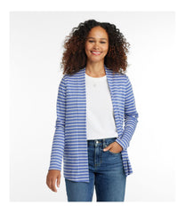 L.L.Bean Women's Pima Cotton Open Cardigan, With Pockets Stripe CLOTHING|SALE