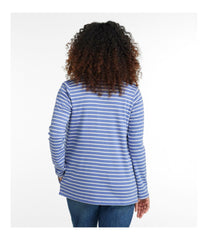 L.L.Bean Women's Pima Cotton Open Cardigan, With Pockets Stripe CLOTHING|SALE