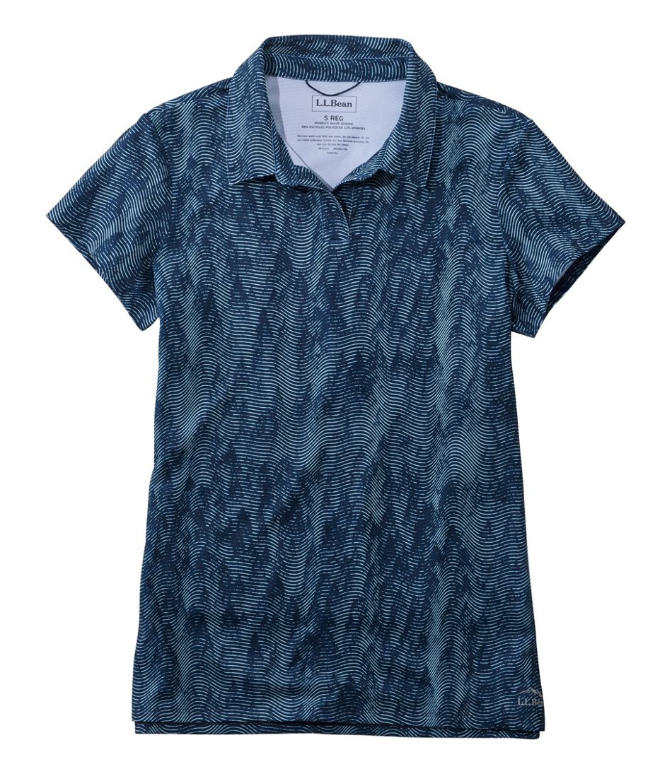 L.L.Bean Women's Access Polo, Short-Sleeve Print CLOTHING