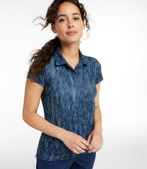 L.L.Bean Women's Access Polo, Short-Sleeve Print CLOTHING