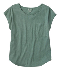 L.L.Bean Women's Linen/Cotton Tee, Short-Sleeve Scoopneck CLOTHING
