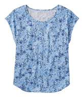 L.L.Bean Women's Linen/Cotton Tee, Short-Sleeve Scoopneck Print CLOTHING