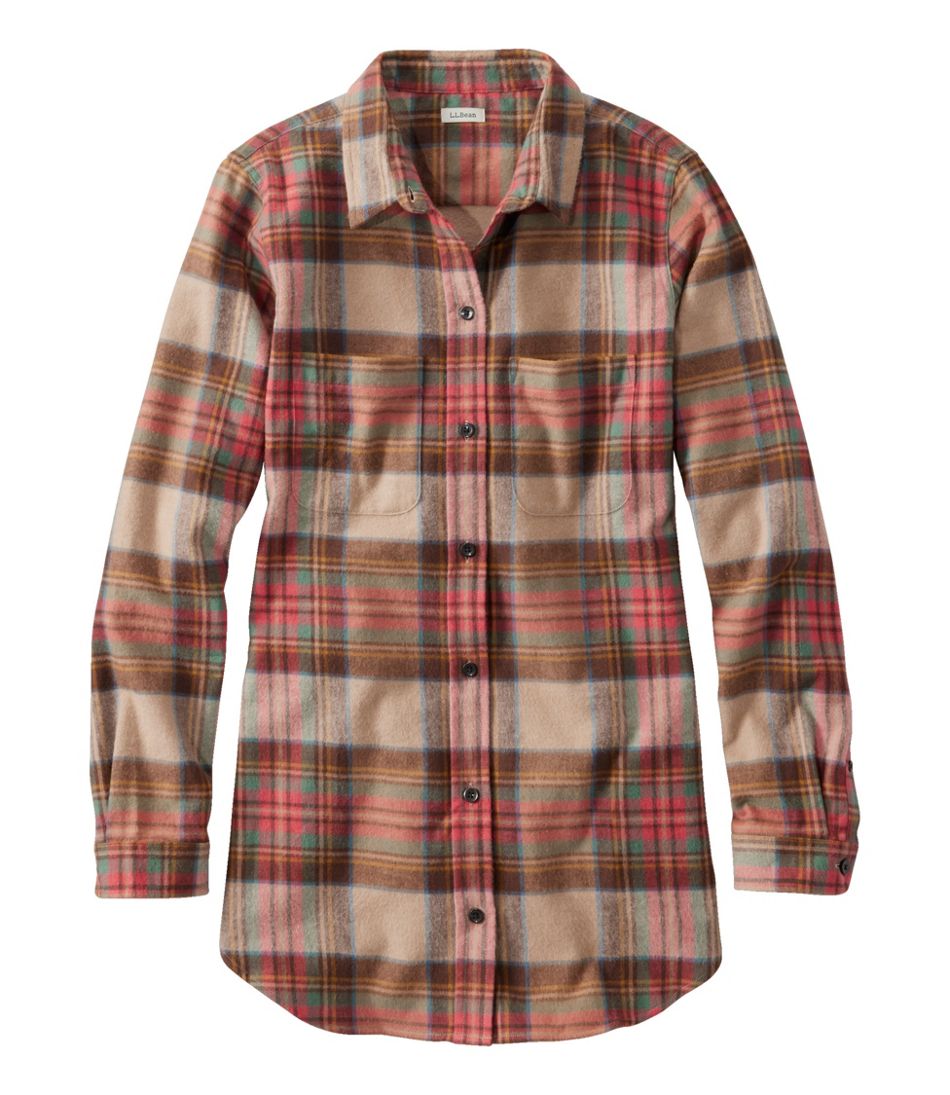 L.L.Bean Women's Scotch Plaid Flannel Shirt, Tunic CLOTHING|SALE