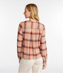 L.L.Bean Women's Day Breeze Shirt, Long-Sleeve Collarless CLOTHING