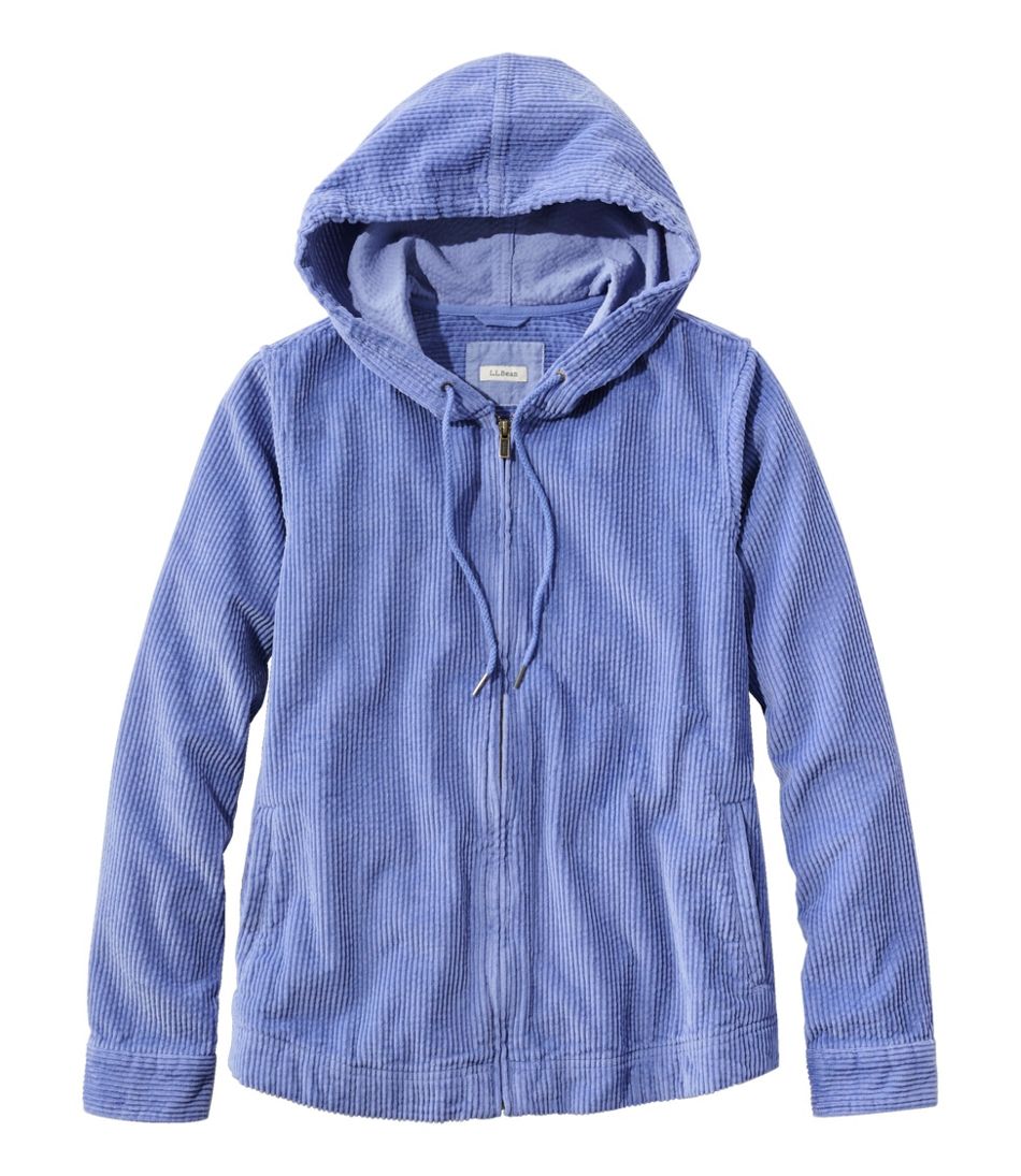 L.L.Bean Women's Comfort Corduroy Relaxed Shirt, Zip Hoodie CLOTHING|SALE