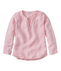 L.L.Bean Women's Premium Washable Linen Shirt, Splitneck CLOTHING|SALE