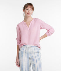 L.L.Bean Women's Premium Washable Linen Shirt, Splitneck CLOTHING|SALE