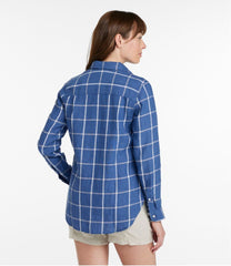L.L.Bean Women's Premium Washable Linen Shirt, Tunic Stripe CLOTHING|SALE