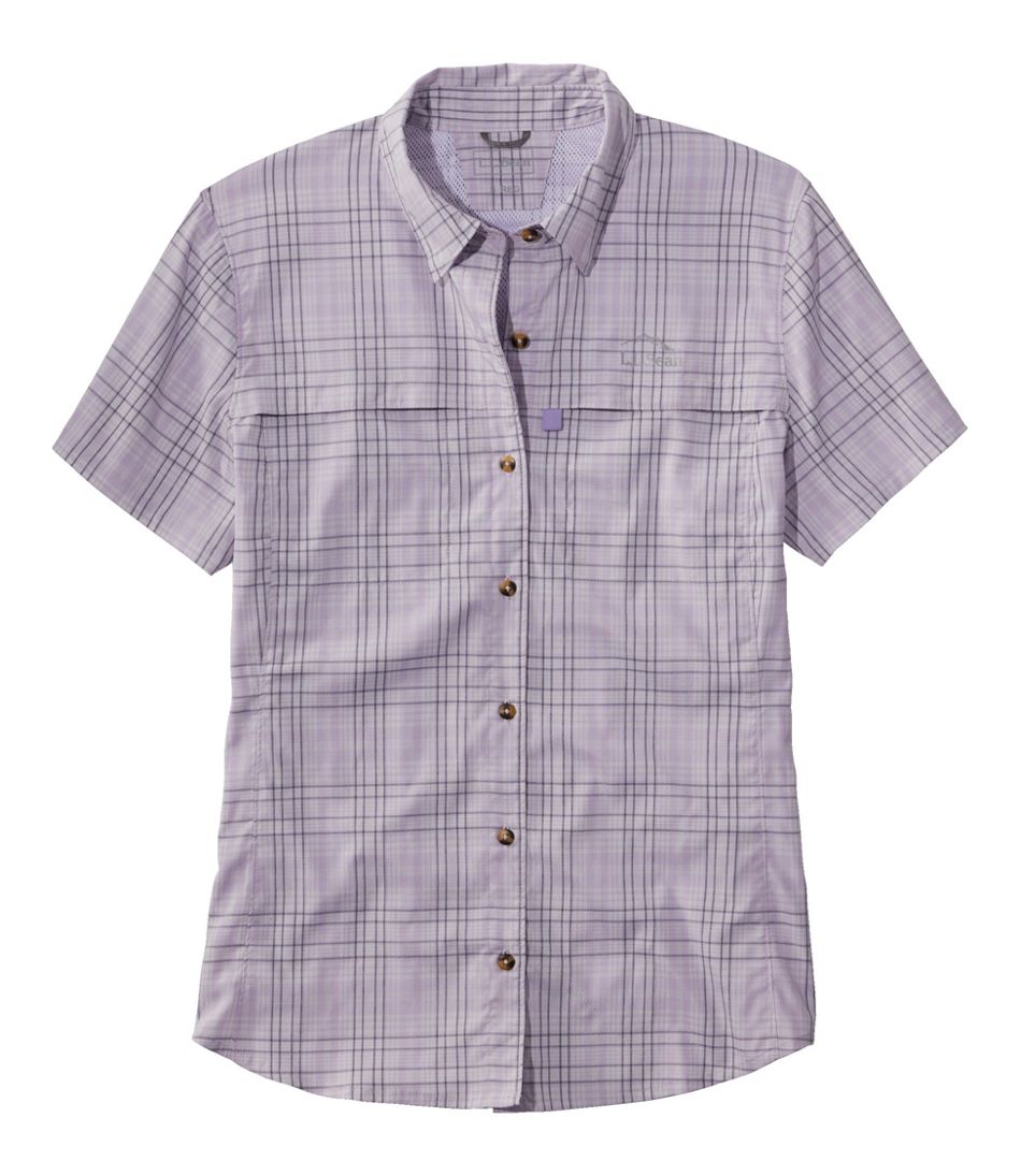 L.L.Bean Women's Tropicwear Shirt, Plaid Short-Sleeve CLOTHING|OUTDOOR EQUIPMENT