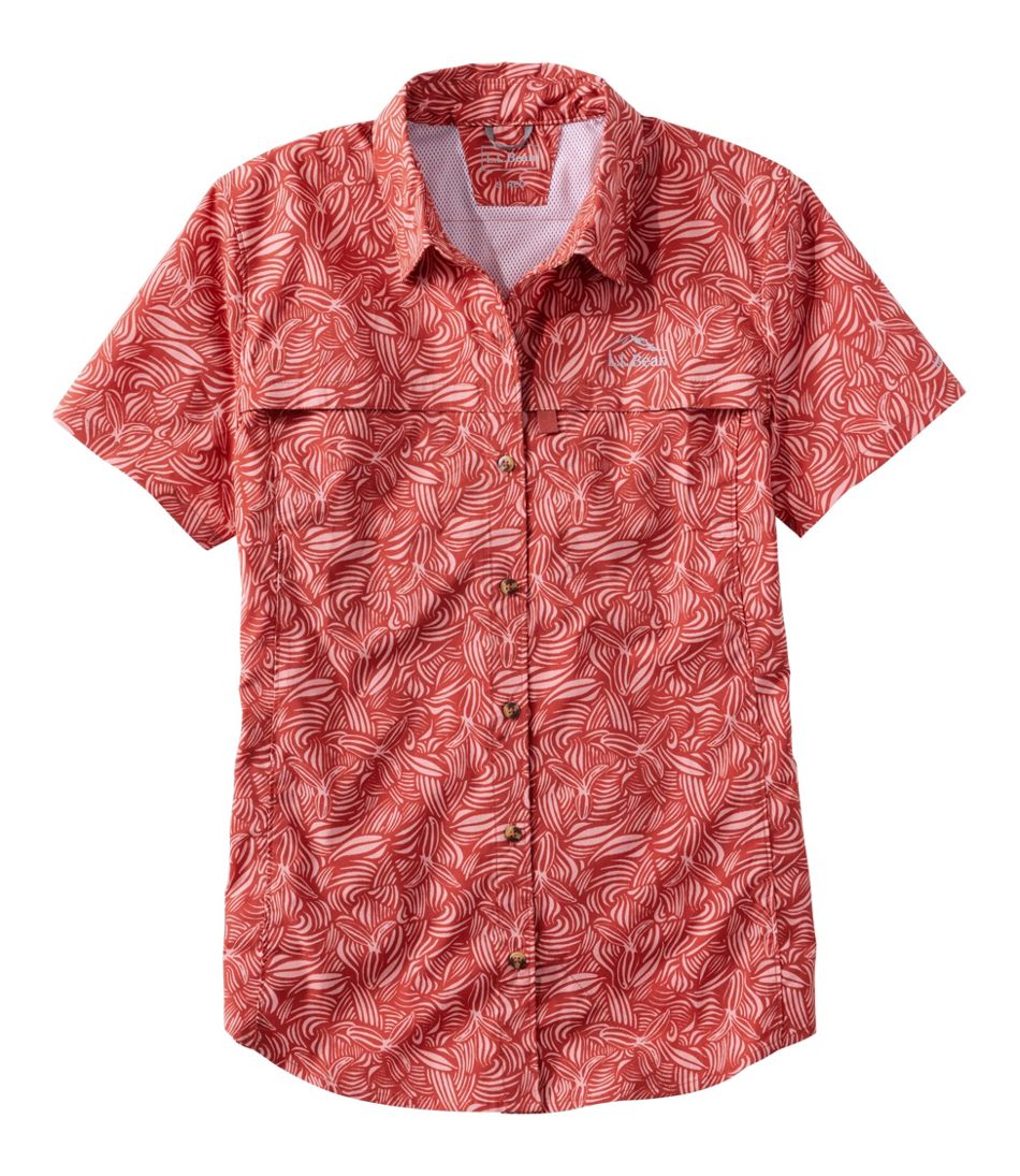 L.L.Bean Women's Tropicwear Shirt, Short-Sleeve Print CLOTHING|OUTDOOR EQUIPMENT|SALE