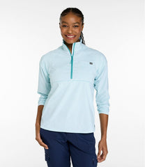 L.L.Bean Women's Everyday SunSmart® Woven Shirt, Quarter-Zip Pullover Colorblock CLOTHING|SALE