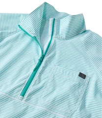 L.L.Bean Women's Everyday SunSmart® Woven Shirt, Quarter-Zip Pullover Colorblock CLOTHING|SALE