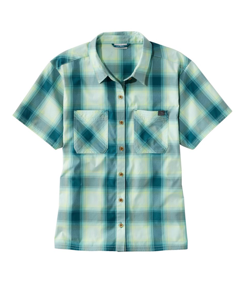 L.L.Bean Women's Everyday SunSmart® Woven Shirt, Short-Sleeve Plaid CLOTHING|SALE