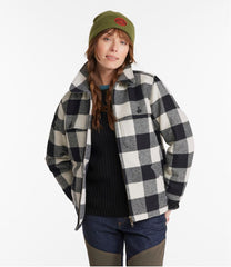 L.L.Bean Women's Maine Guide Zip Front Jac-Shirt with Primaloft, Plaid CLOTHING|OUTERWEAR|OUTDOOR EQUIPMENT