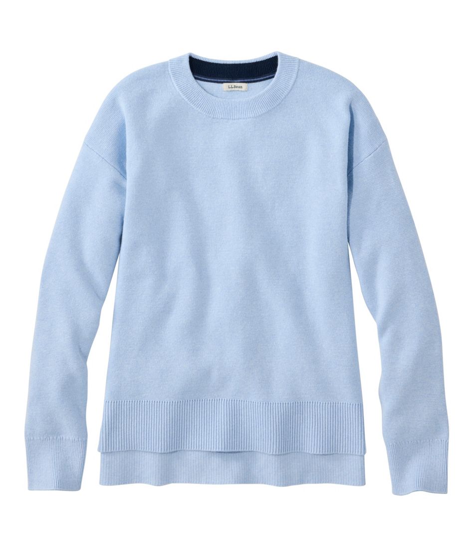 L.L.Bean Women's Wicked Soft Cotton/Cashmere Crewneck Sweater CLOTHING|SALE