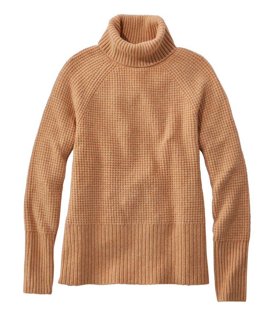 L.L.Bean Women's SuperSoft Waffle Sweater, Turtleneck CLOTHING|SALE