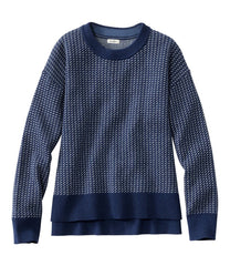 L.L.Bean Women's Wicked Soft Cotton/Cashmere Crewneck Sweater, Pattern CLOTHING